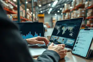 Person arbeitet am Laptop mit Analytics-Dashboard für digitale PR-Strategie statt klassischem Linkbuilding